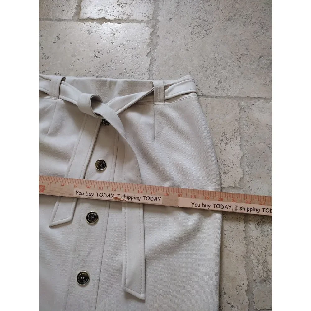 Marc New York Skirt Woman M‎ Beige Full Control Waistband Midi Pencil Office